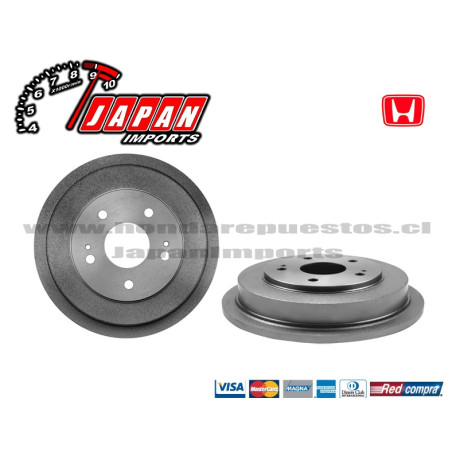 Par de Tambor de freno 220mm Civic 2006 - 2015