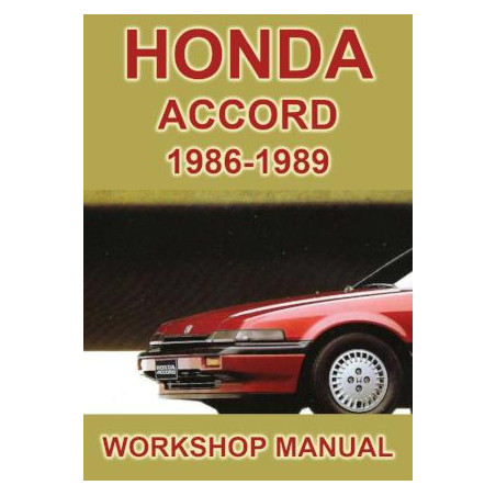 Manual de taller Accord 1986 - 1989  Ingles